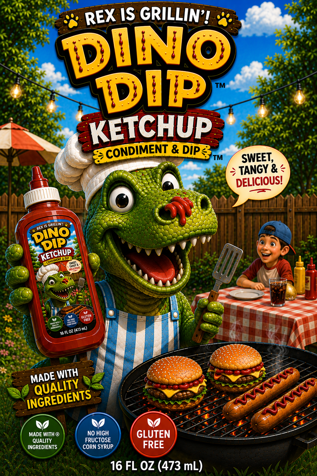 🍅 Dino Dip Awesomely Red Ketchup