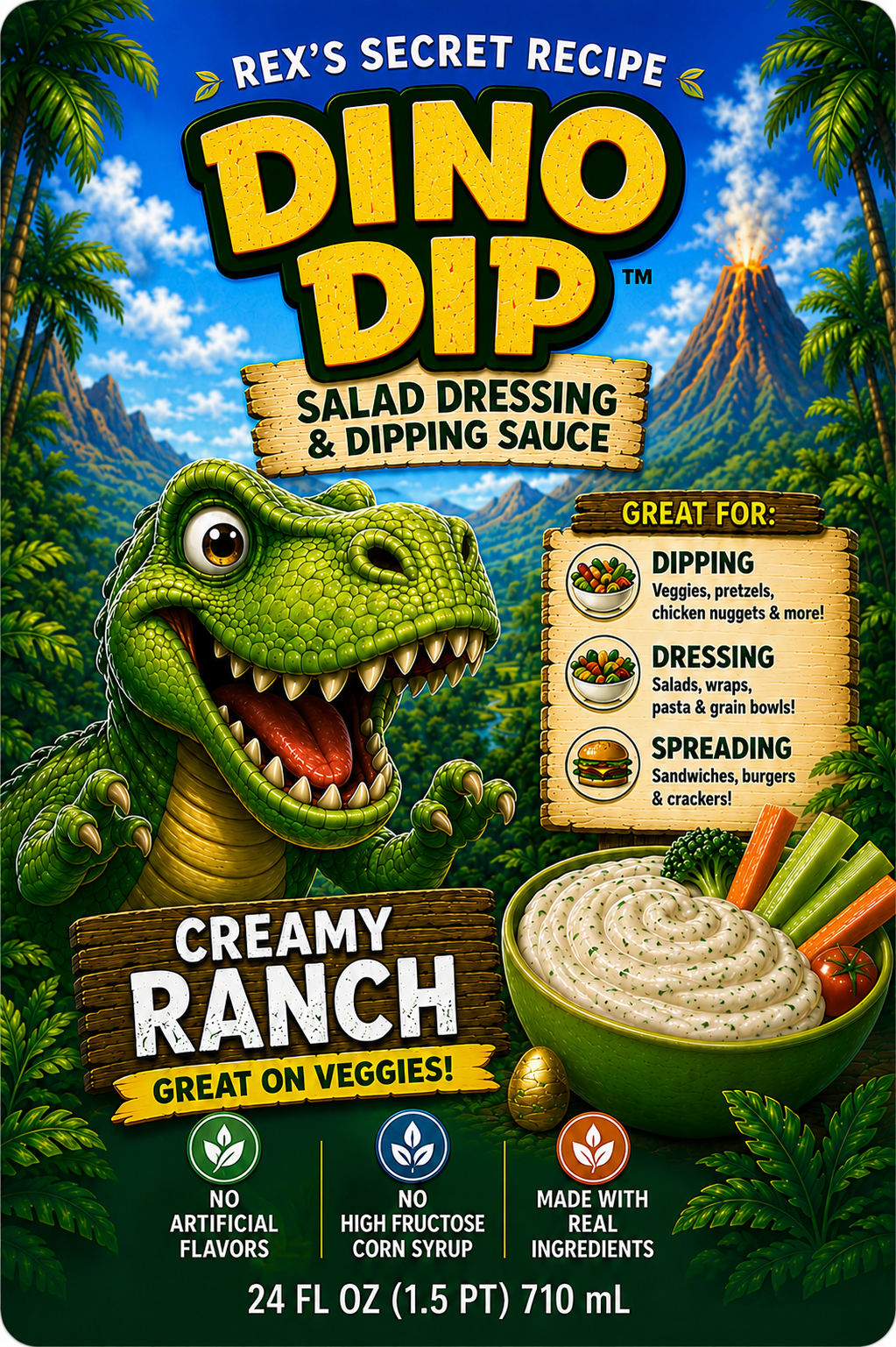 🥗 Dino Dip Cool & Creamy Ranch