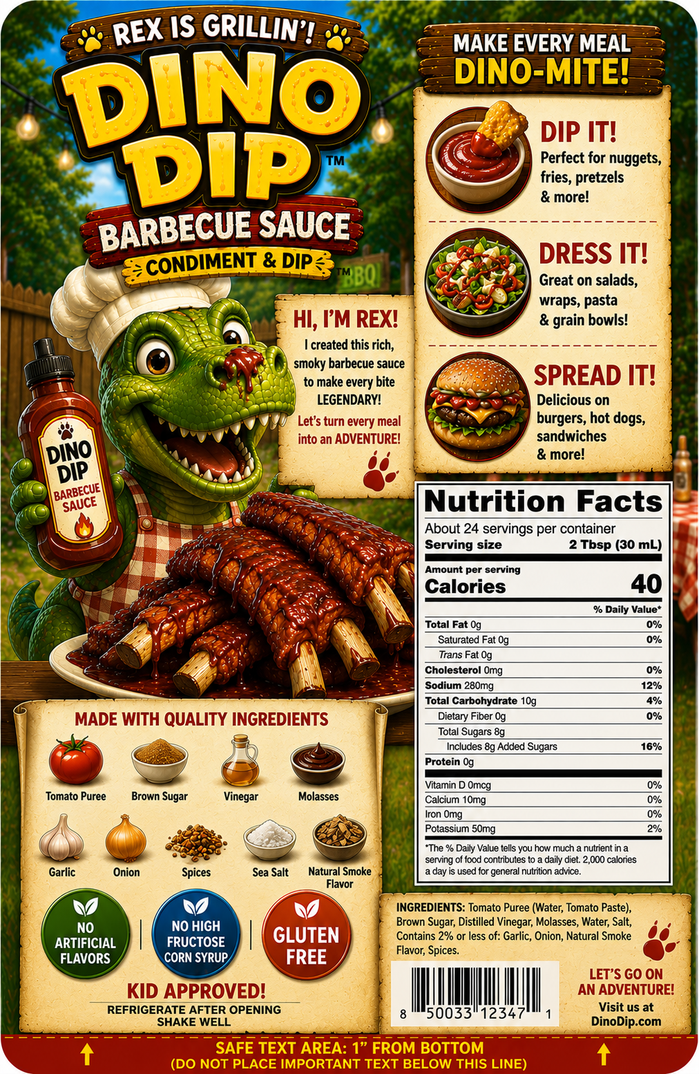 🔥 Dino Dip Campfire BBQ Sauce
