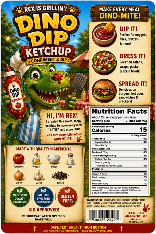 🍅 Dino Dip Awesomely Red Ketchup