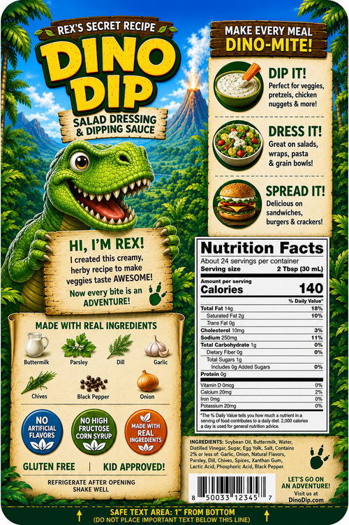 🥗 Dino Dip Cool & Creamy Ranch